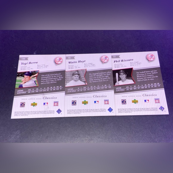 Upper Deck Classics Yogi Berra Phil Rizzuto Waite Hoyt 2005 - Picture 2 of 8
